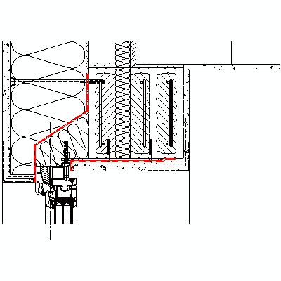 novostavba - zděná stavba - okno v prostoru tepelné izolace (vyložení až 150 mm) - okenní ostění